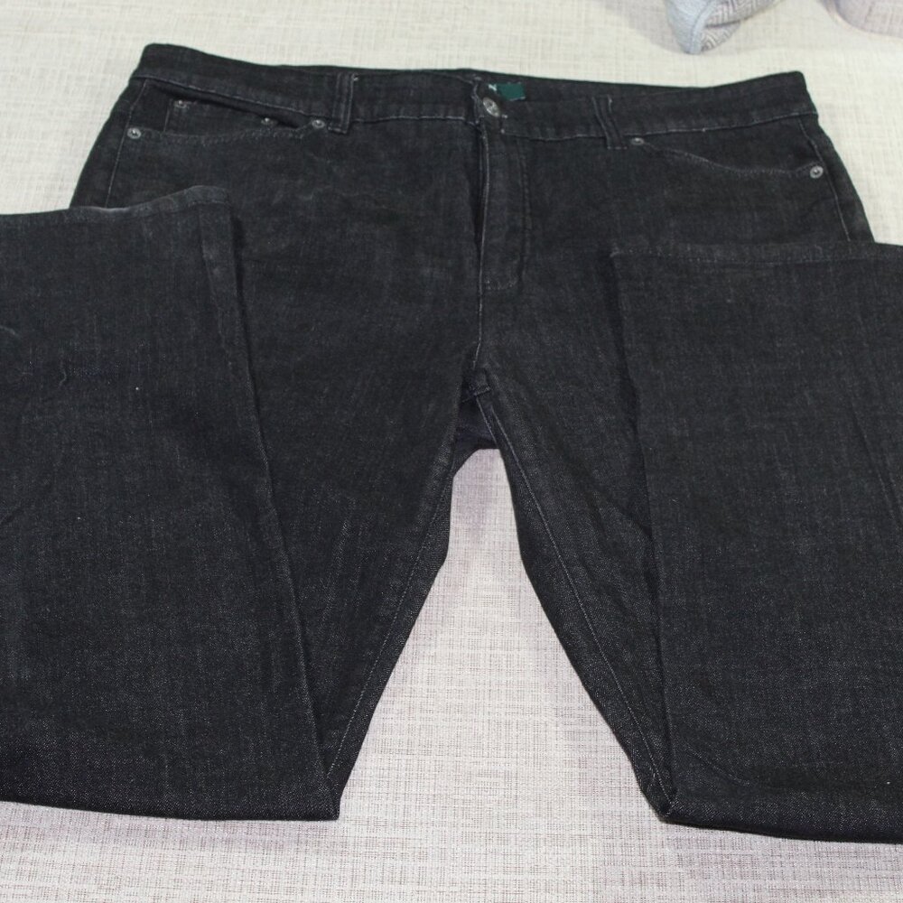 NWOT Lauren Ralph Lauren Size 16 Black Premier Straight Jeans